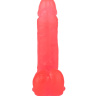 Розовый гелевый фаллоимитатор на подошве-присоске - 16 см. купить в секс шопе