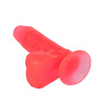 Розовый гелевый фаллоимитатор на подошве-присоске - 16 см. купить в секс шопе