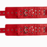 Красные наручники с фиксацией на двух карабинах купить в секс шопе