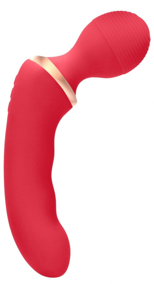 Красный двусторонний вибратор Charm - 18 см. купить в секс шопе