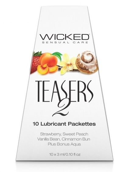 Набор из 10 вкусовых лубрикантов Wicked Teasers 2 купить в секс шопе
