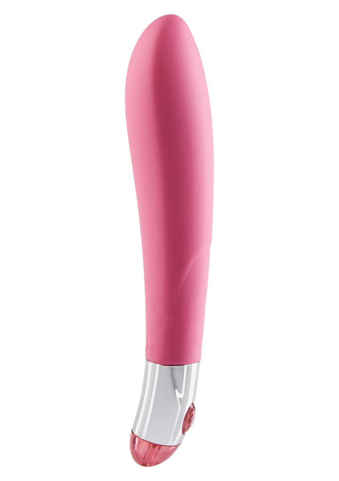 Розовый вибратор Lovely Vibes Elegant - 18,5 см. купить в секс шопе