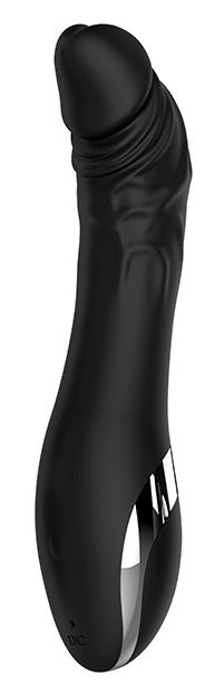 Черный вибратор NAGHI NO.32 - 15 см. купить в секс шопе