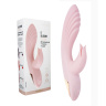 Нежно-розовый вибромассажёр-кролик Classic Kiss - 24 см. купить в секс шопе