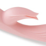 Нежно-розовый вибромассажёр-кролик Classic Kiss - 24 см. купить в секс шопе