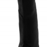 Черный гелевый фаллоимитатор на присоске №6 - 16,5 см. купить в секс шопе