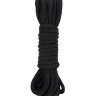 Черная хлопковая веревка для бондажа - 5 м. купить в секс шопе