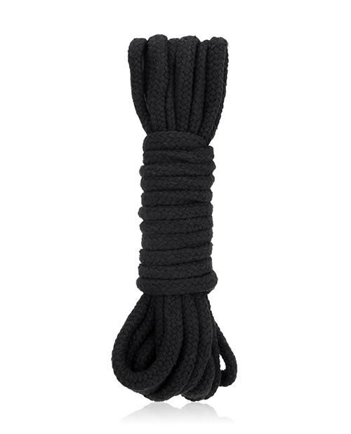 Черная хлопковая веревка для бондажа - 5 м. купить в секс шопе