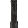 Чёрный фаллоимитатор на присоске 13  Cock with Balls - 35,6 см. купить в секс шопе