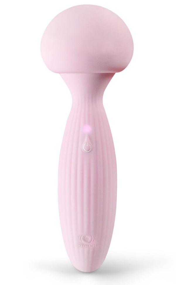 Розовый вибромассажёр-гриб Mushroom - 16 см. купить в секс шопе