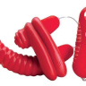 Красный мини-вибратор с 7 функциями - 11,5 см. купить в секс шопе