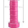Розовая анальная втулка в виде болта - 21 см. купить в секс шопе