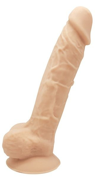 Телесный реалистичный фаллоимитатор DILDO 9INCH FLESH - 22,9 см. купить в секс шопе