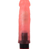 Розовый вибромассажер в виде фаллоса с венками - 18,5 см. купить в секс шопе