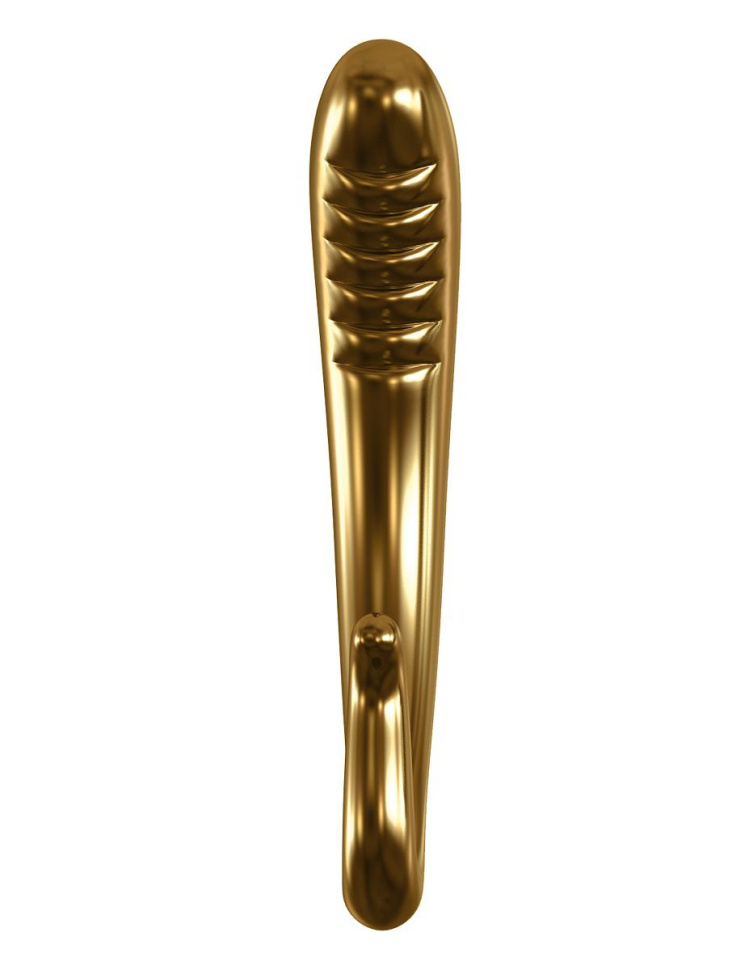Золотистый стимулятор G-точки из стекла - 16,5 см. купить в секс шопе