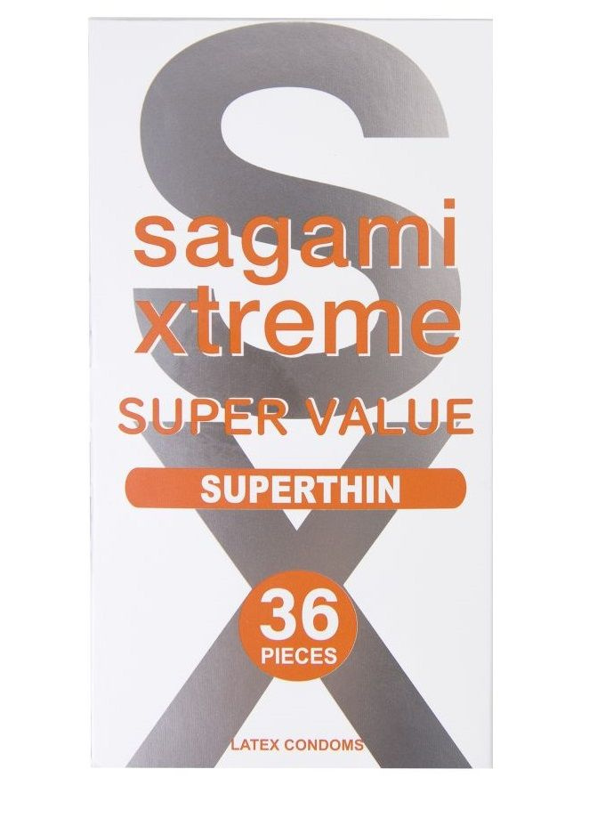 Ультратонкие презервативы Sagami Xtreme Superthin - 36 шт. купить в секс шопе