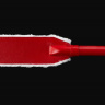 Бело-красная кожаная шлепалка с мехом купить в секс шопе