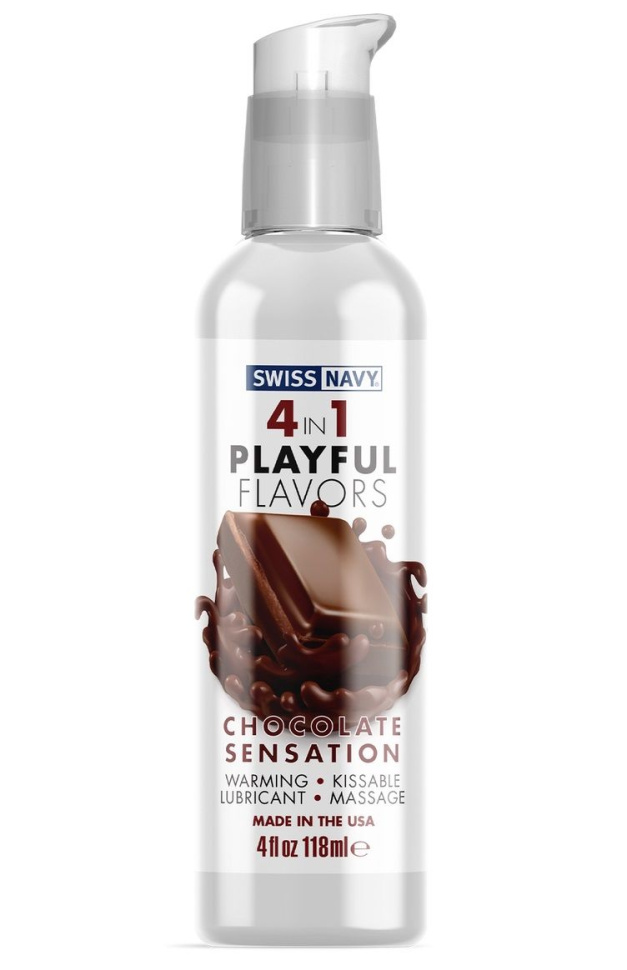 Массажный гель 4-в-1 Chocolate Sensation с ароматом шоколада - 118 мл. купить в секс шопе