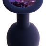 Черничная анальная пробка с фиолетовым кристаллом Gamma L - 9,4 см. купить в секс шопе