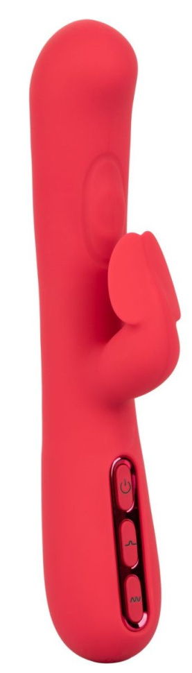 Розовый вибромассажер-кролик Throb Flutter - 21,5 см. купить в секс шопе