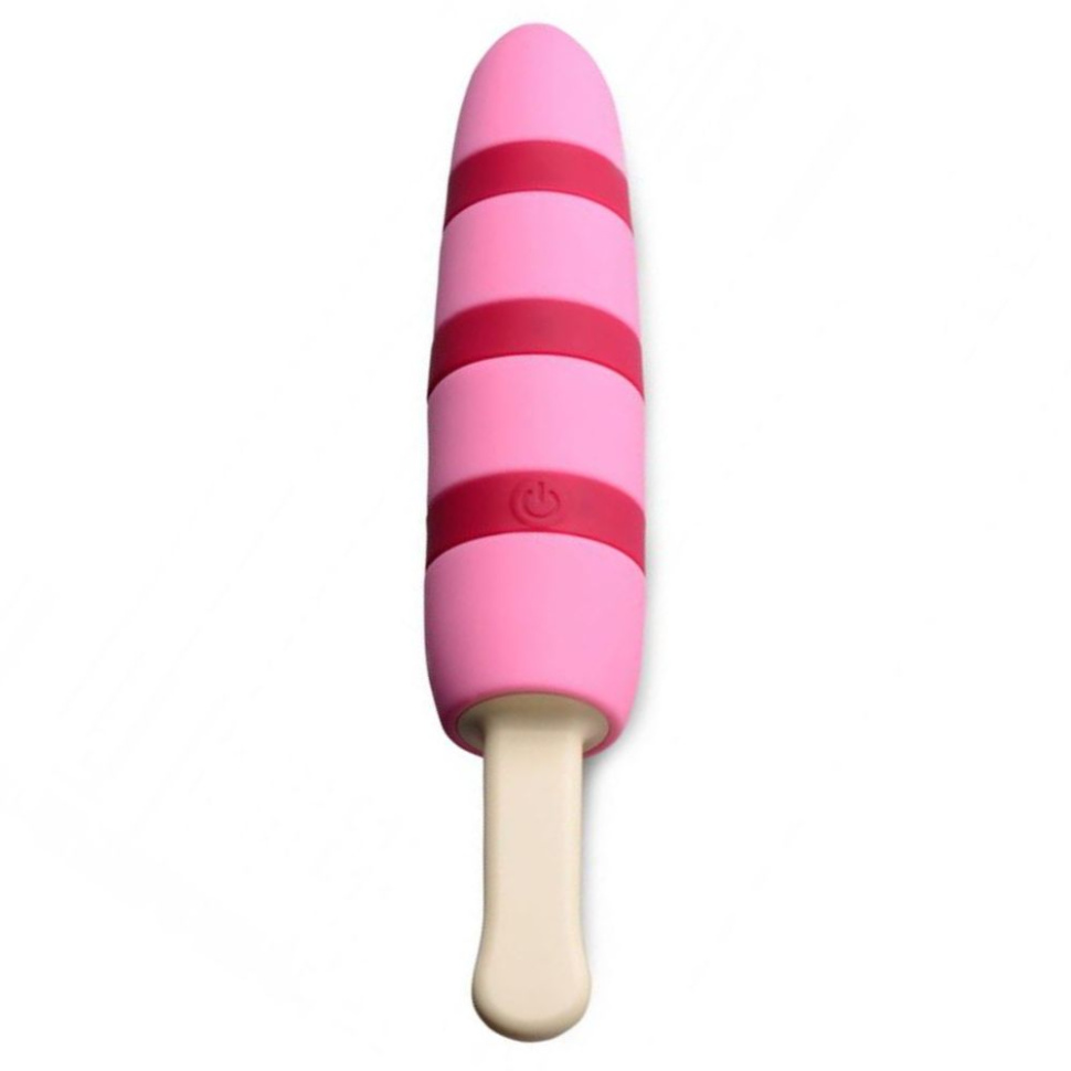 Розовый вибростимулятор-эскимо 10X Popsicle Vibrator - 21,6 см. купить в секс шопе
