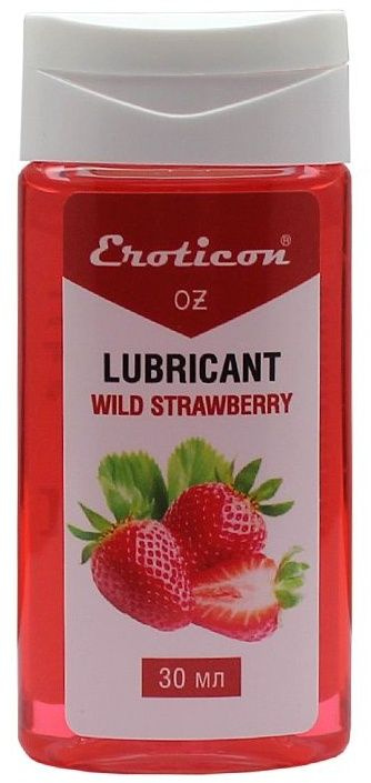 Интимная смазка Fruit Strawberry с ароматом земляники - 30 мл. купить в секс шопе
