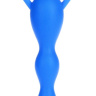 Синяя анальная елочка с вибрацией - 14 см. купить в секс шопе