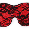 Красная маска на глаза с черным кружевом купить в секс шопе