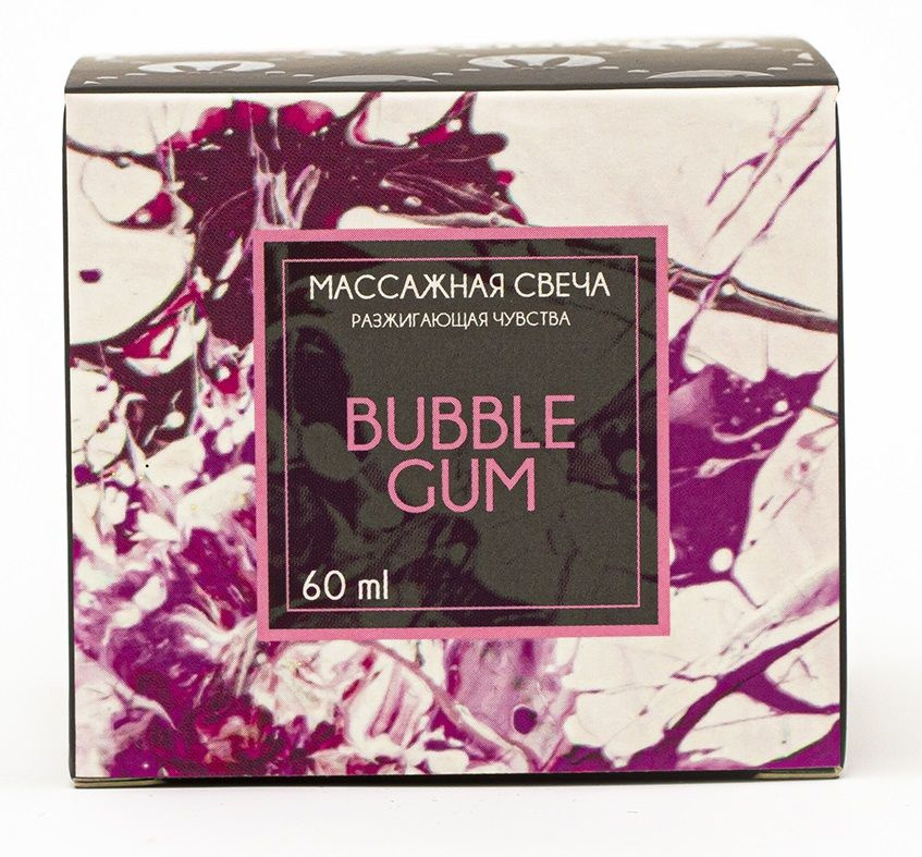Массажная свеча Bubble Gum - 60 мл. купить в секс шопе