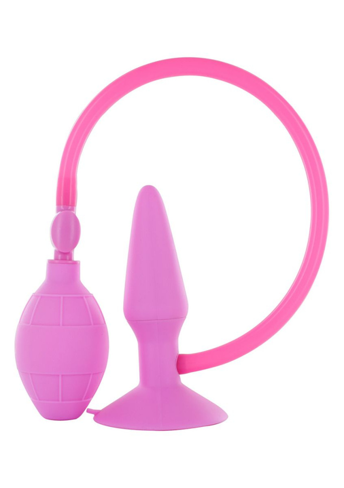 Розовый анальный расширитель SMALL INFLATABLE PLUG - 10 см. купить в секс шопе