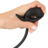 Черная анальная втулка-расширитель Inflatable Plug купить в секс шопе