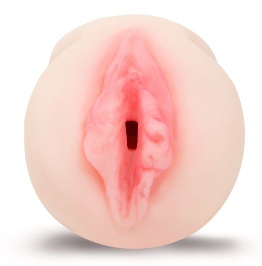 Телесный реалистичный мастурбатор-вагина с розовыми губками купить в секс шопе