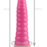 Розовая коническая анальная втулка - 25 см. купить в секс шопе