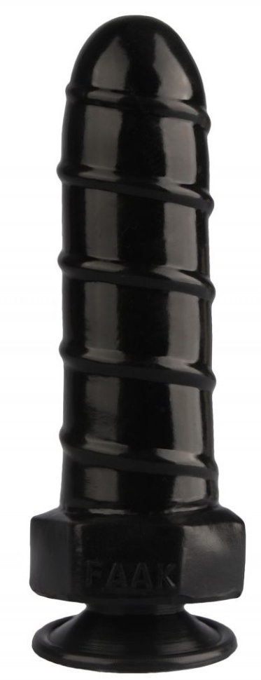 Черная анальная втулка в виде болта - 21 см. купить в секс шопе