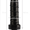 Черная анальная втулка в виде болта - 21 см. купить в секс шопе