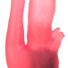 Двойной анально-вагинальный вибромассажёр с лепестками - 17 см. купить в секс шопе