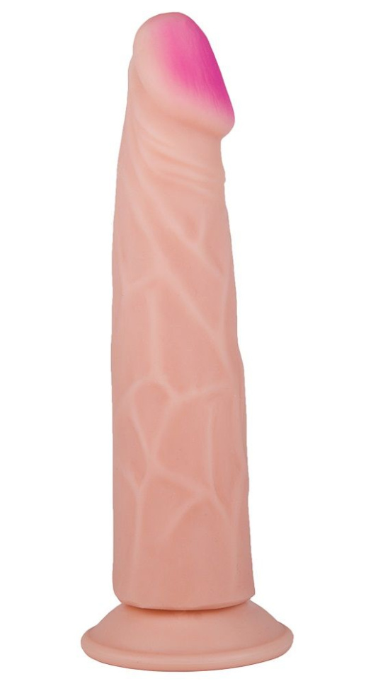 Нежный фаллоимитатор на присоске - 18,5 см. купить в секс шопе