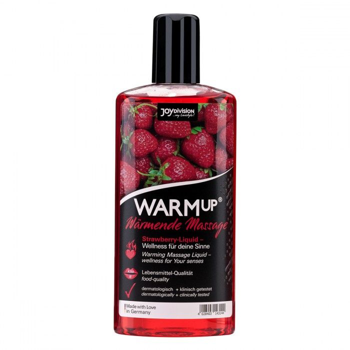 Разогревающее масло WARMup Strawberry - 150 мл.  купить в секс шопе