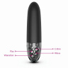 Черный вибратор с электростимуляцией Sleak Freak - 14 см. купить в секс шопе