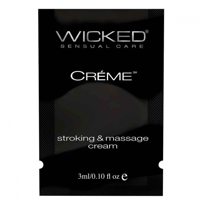 Крем для массажа и мастурбации Wicked Stroking and Massage Creme - 3 мл. купить в секс шопе