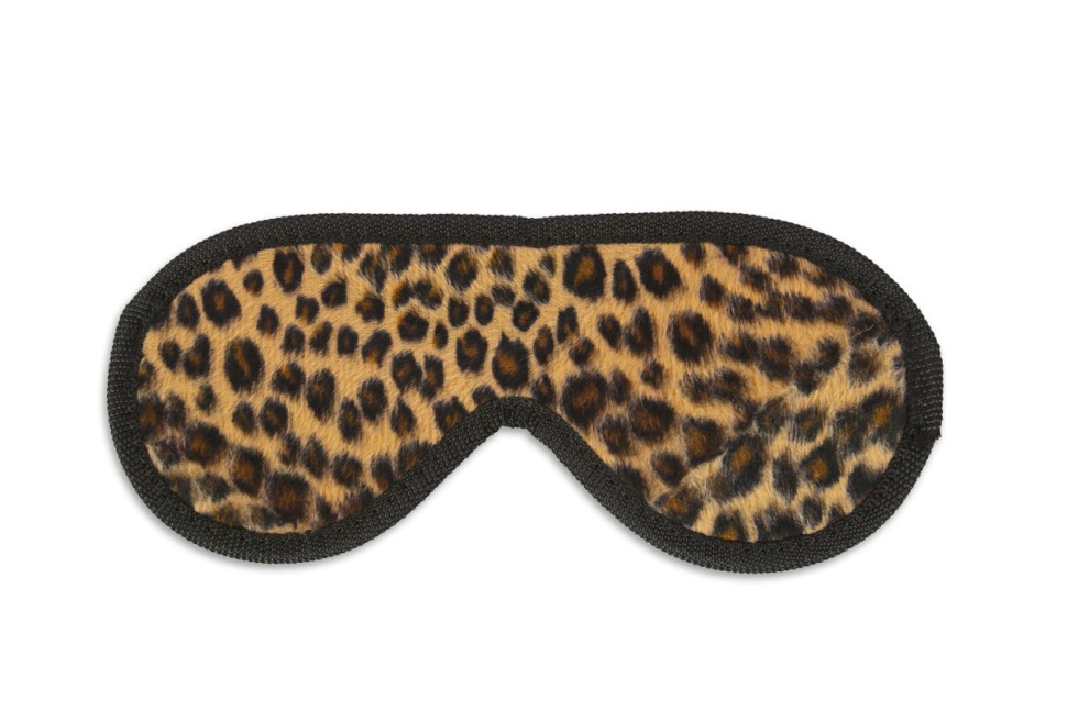 Закрытая маска леопардовой расцветки купить в секс шопе