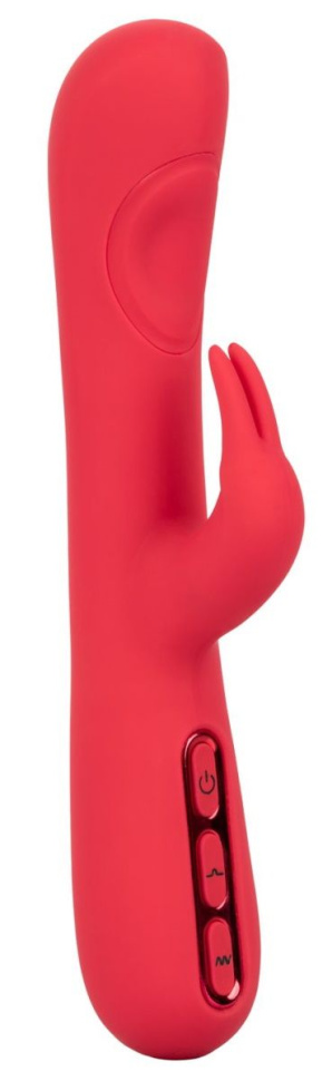 Розовый вибромассажер-кролик Throb Pulse - 21,5 см. купить в секс шопе