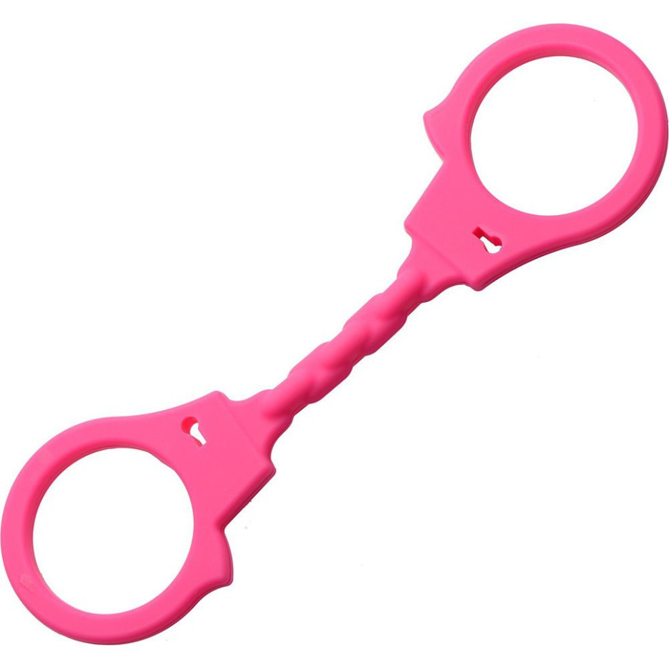 Розовые силиконовые наручники 4 Play купить в секс шопе