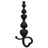 Чёрная анальная цепочка Begginers Beads - 18 см. купить в секс шопе