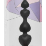 Чёрная анальная цепочка Begginers Beads - 18 см. купить в секс шопе