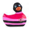 Вибратор-уточка I Rub My Duckie 2.0 Colors с черно-розовыми полосками купить в секс шопе
