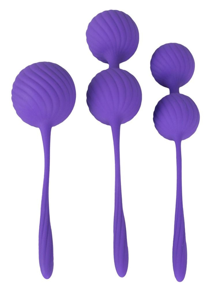 Фиолетовый набор вагинальных шариков 3 Kegel Training Balls купить в секс шопе