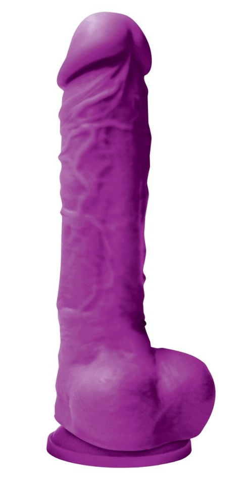 Фиолетовый фаллоимитатор на присоске Colours Pleasures 5  Dildo - 17,8 см. купить в секс шопе