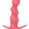 Розовая анальная пробка с вибрацией Spiral Anal Plug - 12 см. купить в секс шопе