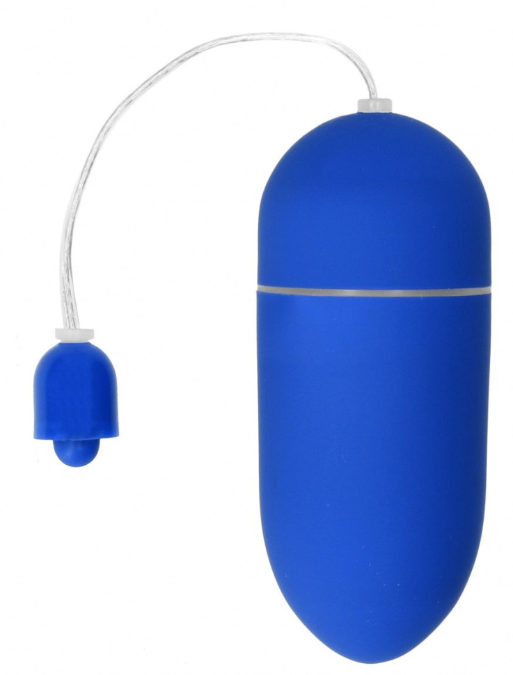 Синее гладкое виброяйцо Vibrating Egg - 8 см. купить в секс шопе